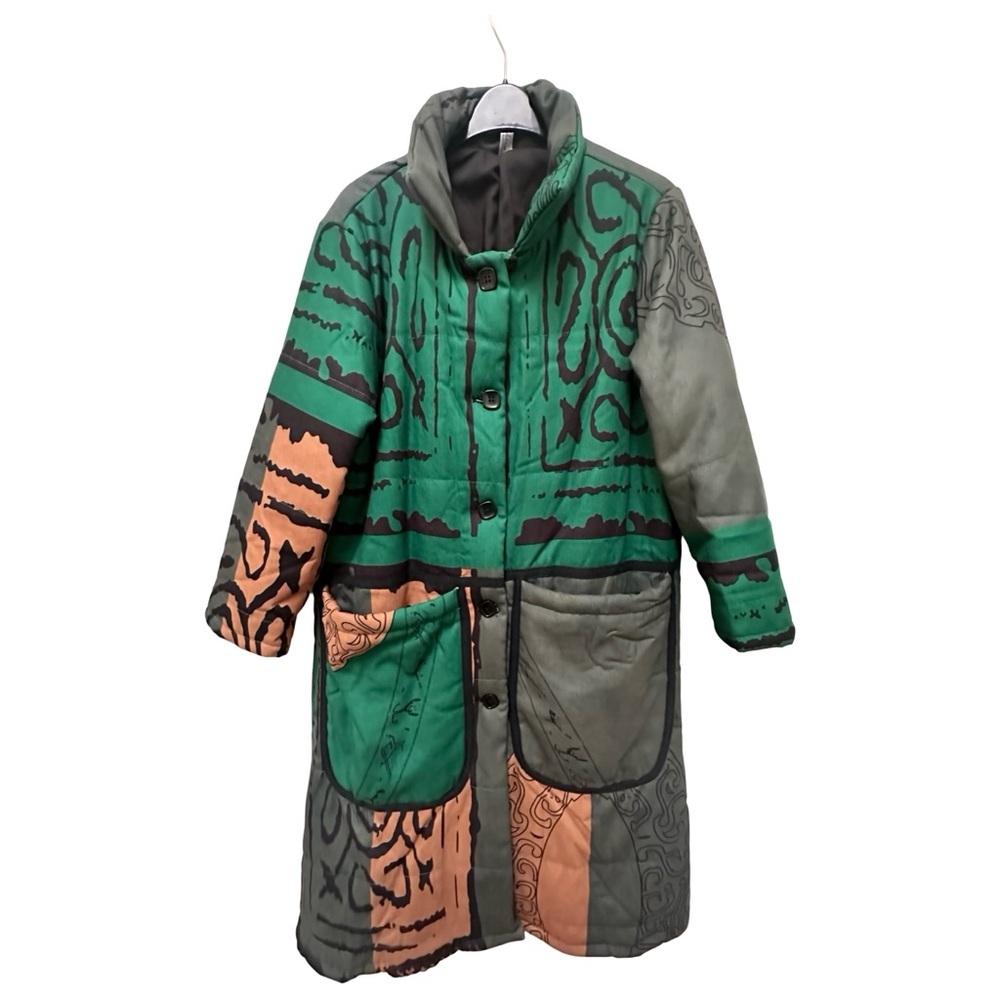 Artisan Patchwork Quilted Cotton Coat – Statement Piece - Picture 9 of 16